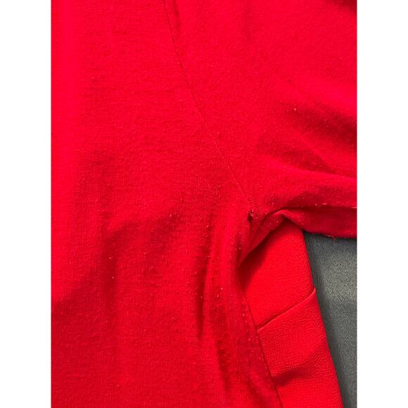 MICHAELMicharl Kors Red Layered long Sleeve V Neck Blouse Med Pre-Owned - Picture 9 of 10